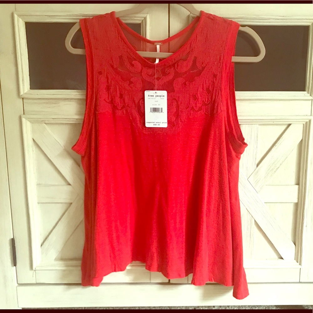 Free People Red Top
